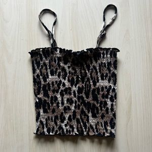 Leopard print tank top